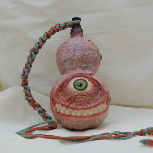 Cthulhu style ceramic handled Gourd, can also be used as art decoration