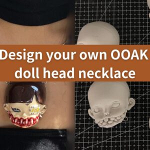 Unique Gothic  Gothic Jewelry & Doll Necklace with a Creepy Twist - Customize Your Horror Expression