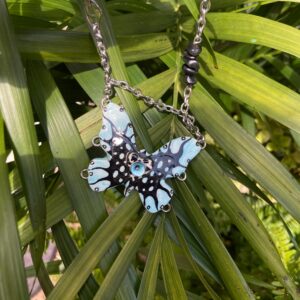 Butterfly Eye Pendant Necklace | Y2K Indie Alt Accessory