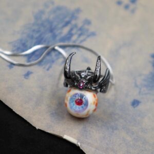Mystic Eyeball Necklace – Dark Gothic Eyeball Crown Jewelry