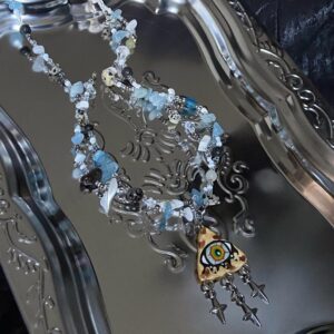 Butterfly Eye Pendant Necklace | Y2K Indie Kawaii Accessory